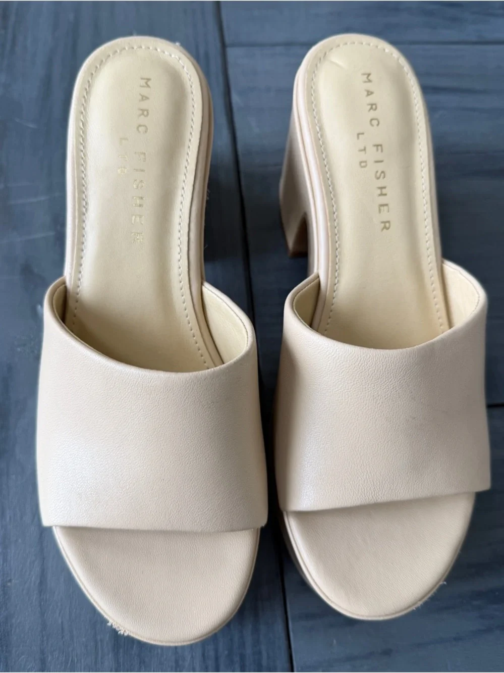 Marc Fisher Forina Platform Sandal – Nude/Beige – Size 6.5 – NWOT